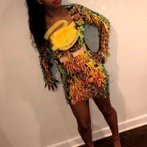 Multi Color Custom Shingle Dress.